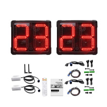 Dual Set Programmeerbare LED Shot Clocks voor Basketbal - 14/24/30 Seconden Telling, 8-Inch Display