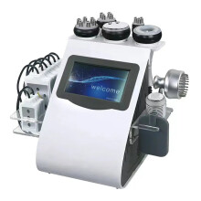 9-in-1 Ultrasonische Cavitatie Slankmachine met Trolley - 40k Frequentie, Lichaamsvibratie, Vacuüm Radio en Lipo Laser