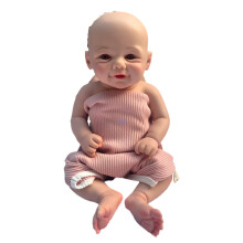 Realistische 17-inch wasbare siliconen reborn baby doll - met de hand gemaakt, zachte body, verzamelbaar speelgoed voor liefhebbers