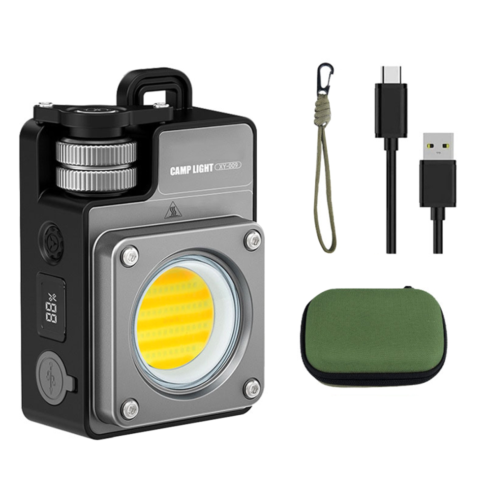 Mini Luce Da Campeggio Ultra Luminosa Da 3500 Lm, Ricaricabile Tramite USB-C, Con 5 Modalità Di Porta-image