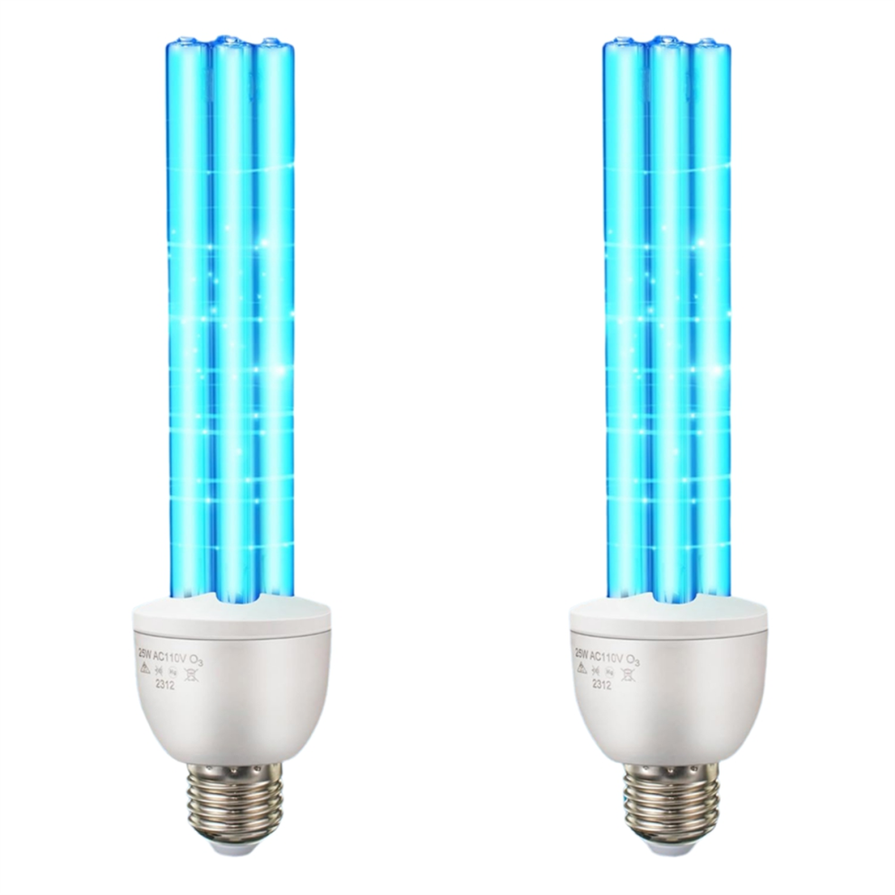 Confezione Da 2 Lampadine Germicide Uv, Lampada Uvc Sostitutiva Da 25 Watt E26 110