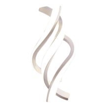 Aplique de pared LED moderno en espiral, iluminación interior blanca fría de 28 W.
