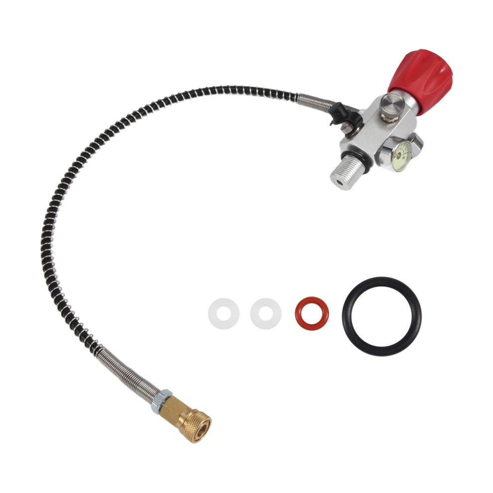 Serbatoio Pcp M18X1.5 Con Valvola Di Carica A Doppio Manometro, Stazione Di Riempimento Aria