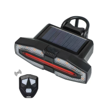 Solar-Fahrrad-Rücklicht mit Blinker-Warnung, USB-aufladbares Licht