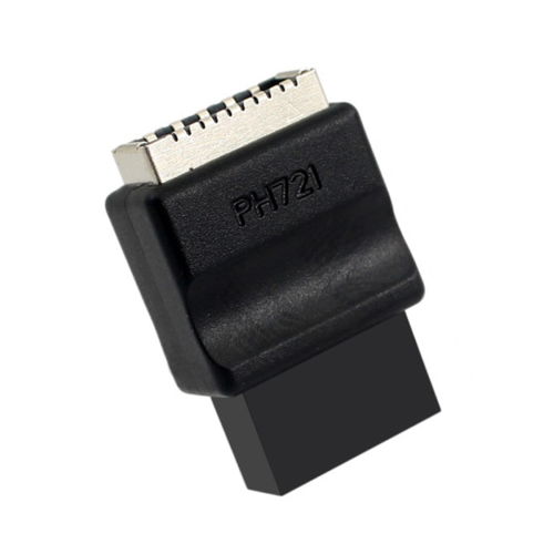Placa-mãe USB 2.0 9 pinos macho para adaptador tipo E fêmea interface ...