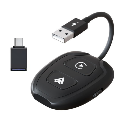 Box wireless per auto Carplay e Android Auto 2 in 1 cablato con dongle Plug&Play C