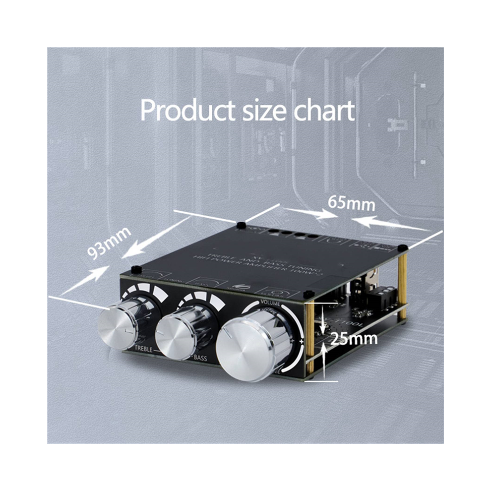 Scheda Amplificatore Subwoofer Bluetooth 5.0 100W+100W 2.1 Canali Cl