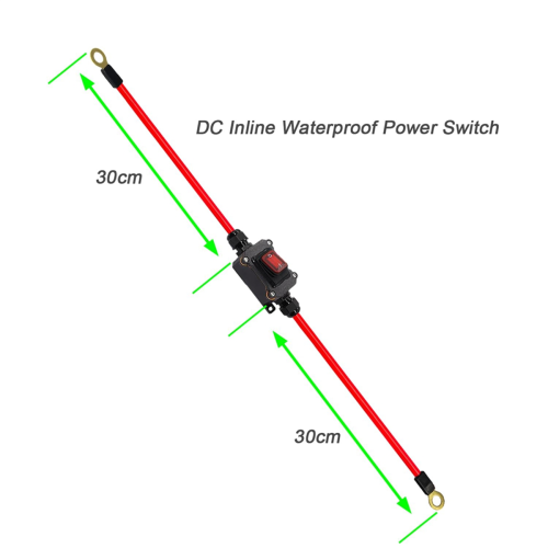 Interruttore di linea DC12V DC12-24V DPST cablaggio bidirezionale 25A IP67 con 2