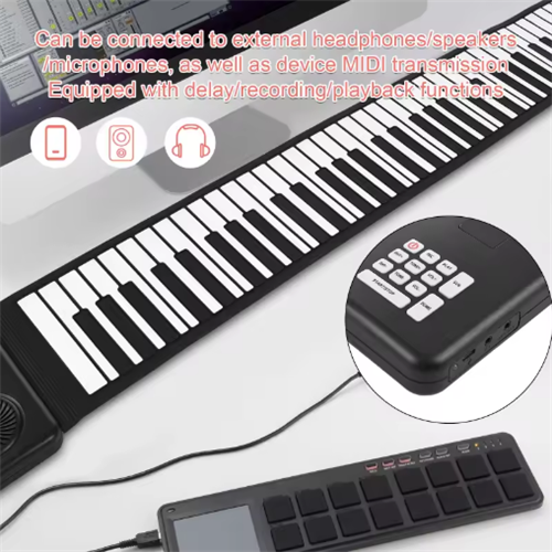 88 Key Portable Piano Silicone Handroll Electronic Piano 1