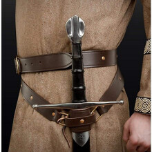 Adjustable Medieval Sword Belt Waist Sheath Frog Holder with Leather Buckle Strap Holster Rapier Knight Sword Belt Frog Leather Pirate Ref: 8421