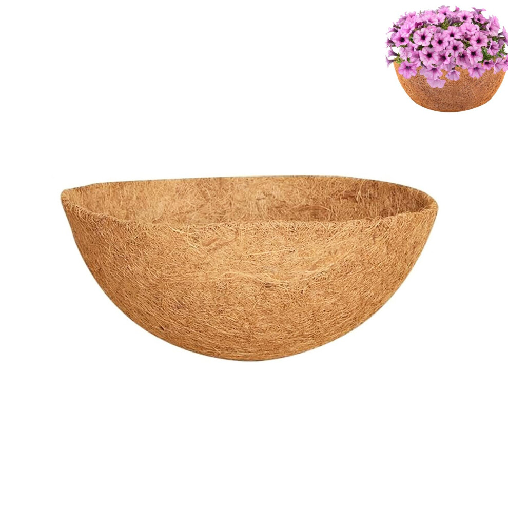 Hanging basket ert, natural coconut fiber, shell shape, flower pot for plant growth (30.5 cm)-image-OPC-PJ5MX57-NEW