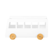 SoBuy Kinder Bücherregal mit Rädern Weiß KMB41-W