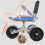 Robust garden stool with 360 swivel and adjustable height Ref: 3693 3