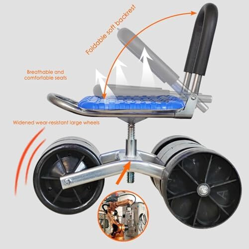 Robust garden stool with 360 swivel and adjustable height Ref: 3693 2