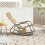SoBuy Πτυσσόμενη Ξαπλώστρα Κούνια Χακί 143x57x85cm 12