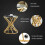 AINPECCA Gold Side Table Luxury Coffee Table Bedside Table 3