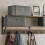 SoBuy Wall Coat Rack with 3 Baskets & 7 Hooks 7