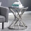 AINPECCA Silver Side Table Luxury Bedside Table Living Room 1
