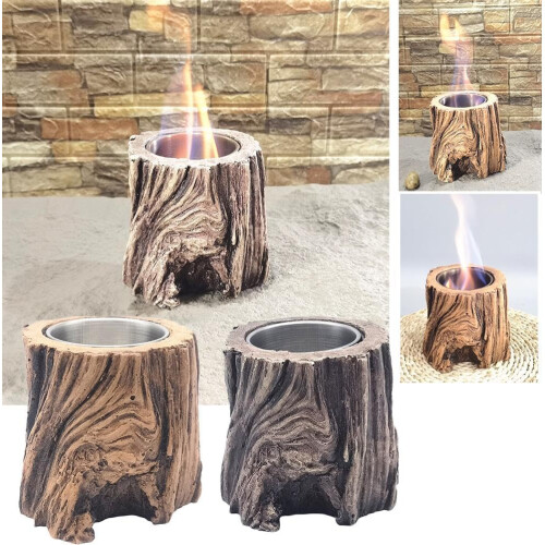 Mini Table Fire Pit for Indoor and Outdoor, Decorative Heater brown 2