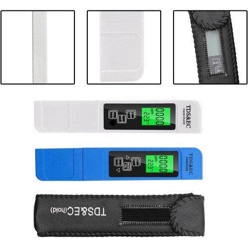 Salt Water Pool Fish Pond Digital LCD Salt Content Temperature Meter Pen Blue Ref: 5885 1
