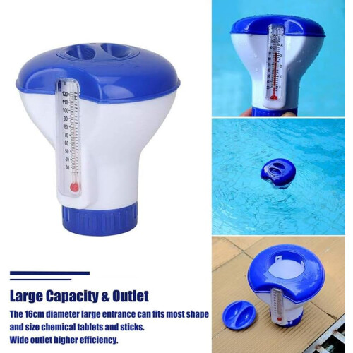 Floating Pool Chlorine Dispenser 5/8' Float for Chlorine Tablets Adjustable Drain Float 1