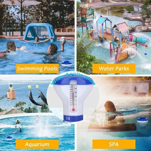 Floating Pool Chlorine Dispenser 5/8' Float for Chlorine Tablets Adjustable Drain Float 2