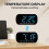 LED Electric Digital Alarm Clock Mains Power Mirror Display Bedroom Bedside 5