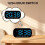 LED Electric Digital Alarm Clock Mains Power Mirror Display Bedroom Bedside 8