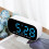 LED Electric Digital Alarm Clock Mains Power Mirror Display Bedroom Bedside 12