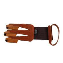 Traditional Leather Archery Glove Ambidextrous Brown Ref: 3450
