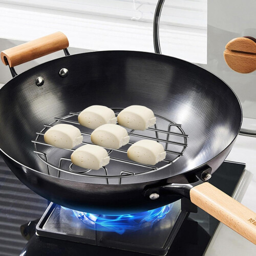 Round Grid Rack 32.5x6cm Versatile for Dutch Ovens, Baking, Steaming 2