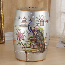 Chinese Ceramic Stool, Garden Stool for Indoor/Outdoor Use, Glazed Ceramic Stool Ref: 4509