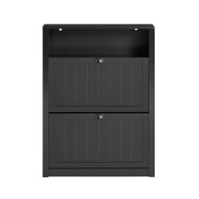 Dulap Pantofi SoBuy, Îngust, 80x110x24 cm, Negru
