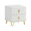SoBuy Table de Chevet Blanche avec 2 Tiroirs 1