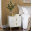 SoBuy Table de Chevet Blanche avec 2 Tiroirs 13