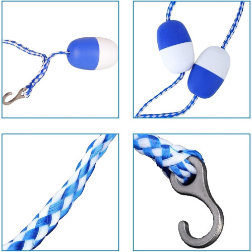 Safety pool lane divider – 3m floating rope with 2 hooks – essential for swimming Ref: 6433 2