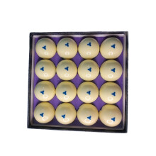 16 pieces billiard cue balls practice training standard regulation size with triangle tips 21/4 'for games match pool room blue triangle