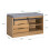 SoBuy Shoe Bench Storage Brown 80x35x48cm 9