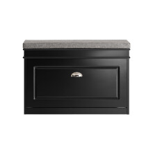 SoBuy Πάγκος Εισόδου Μαύρος με Ντουλάπι 75x51x24 cm