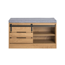 SoBuy Shoe Bench Storage Brown 80x35x48cm