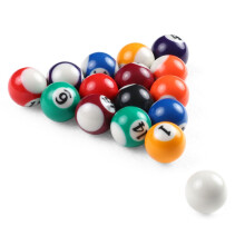 Billard ball set for children, 25 mm/38 mm, resin, small billiard cueballs, complete set Ref: 7556