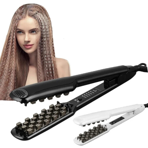 (black) 3/4Inch Professional Volumizing Ceramic Hair Iron 1