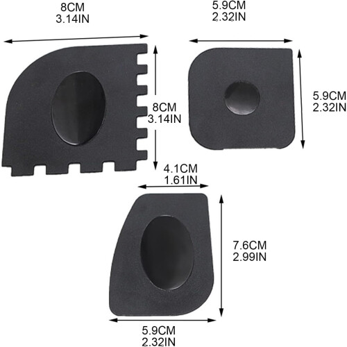 3 Pieces/Set Pot Cleaning Scraper Oil Stain Removal Accessories For Kitchen Baking Mould Practical Ref: 9757 1