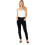 (14) Women's High-Waisted Double Button Jeans - Black 8