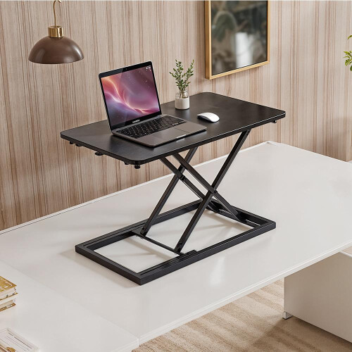 Living And Home (Black) Height Adjustable Standing Desk Converter 2