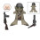 Black Armor Ranger 4PCS Minifigure Building Block Toy 5