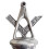 (Add a Gift Pouch) Masonic Square and Compasses Pewter Bottle Stopper 3