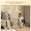 ELECWISH Ceiling Cat Tree 220-260cm Cat Climbing Tower with Scratching Ramp UK 6