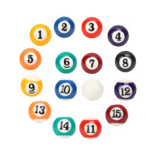 16 Pcs Mini Resin Billiard Balls Set Small Billiard Balls Billiard Training Ball Pool Table Accessories for Leisure Sports Ref: 9984