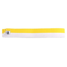 Professional Taekwondo belt, Karate, Judo, double wrapped, martial arts, striped yellow Ref: 1329